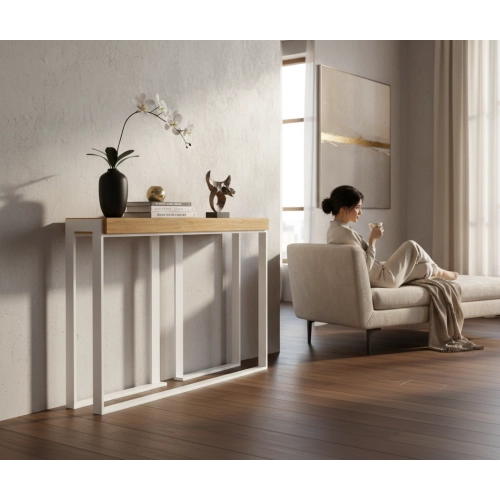 KONSOLA - REGAŁA Z DREWNA LITEGO DĄB OLCHA JESION SKD-380